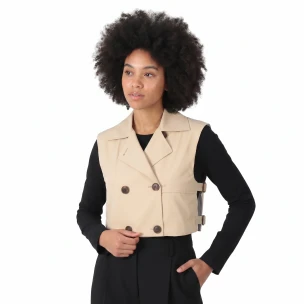 GOFLUO Trench Beige Reflektierender Trench