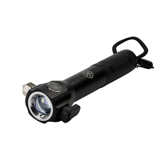 Taschenlampe mit Notfallhammer
