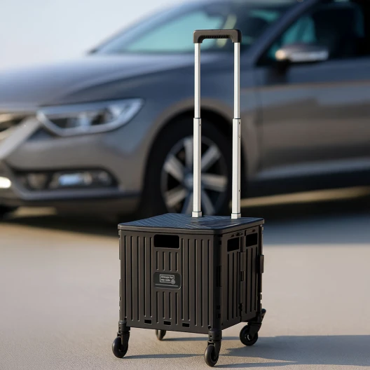 Foldable and portable trolley