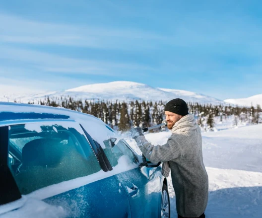 Spazzola per neve con manico telescopico