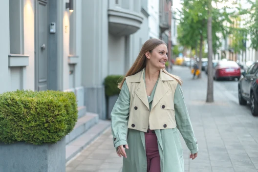 GoFluo Trench Beige reflective