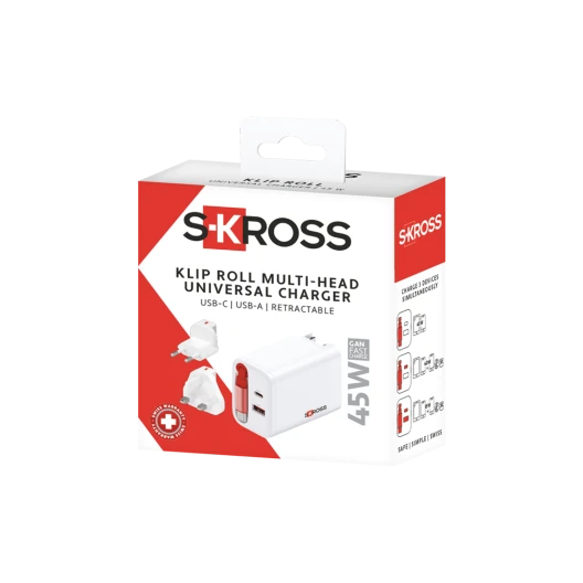 Skross Klip Roll Multihead Charger 45W