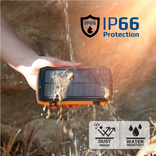 ProMate Solar Powerbank 20000 mAh Qi kabellos