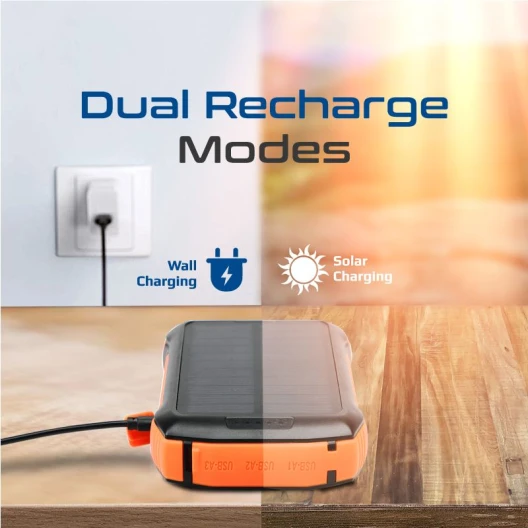 ProMate Solar Powerbank 20000 mAh Qi kabellos