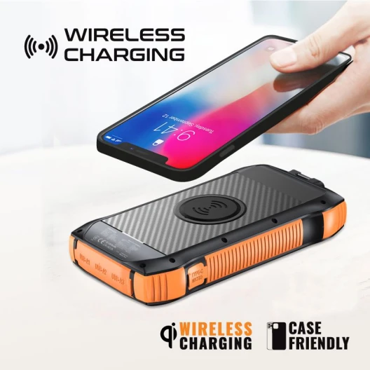 ProMate Solar Powerbank 20000 mAh Qi kabellos