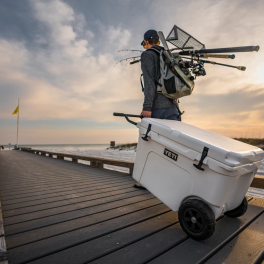 YETI Tundra Kühlbox Haul auf Rädern weiss - mit gratis Trinkbecher*
