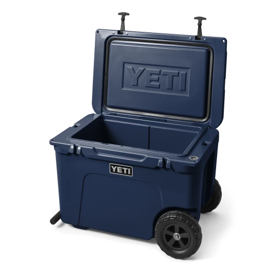 YETI Tundra Kühlbox Haul auf Rädern navy - mit gratis Trinkbecher*