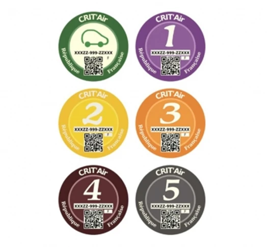 Environmental badge for France (Crit’Air)